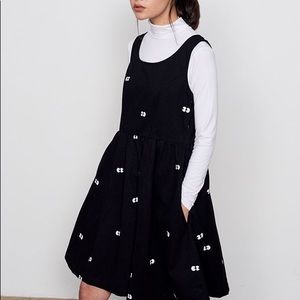 Lazy Oaf eyeball pinafore dress